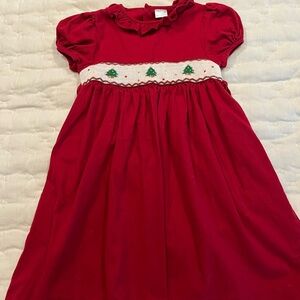 Smocked Christmas Tree Dress